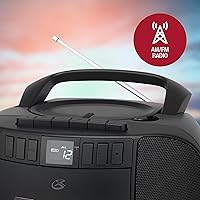 GPX BCA209B Portable Boombox with CD and Cassette Player — image 8
