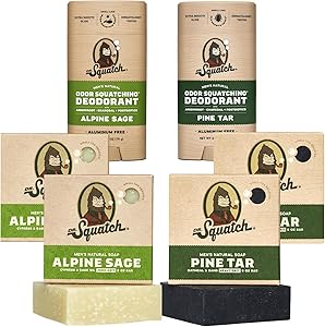Dr. Squatch Manly Soap and Deodorant Variety Pack - Pine Tar and Alpine Sage Review