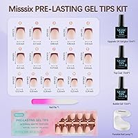 Misssix French Tip Press On Nails Kit, 160Pcs Short Square Gel Nail Tips — image 3