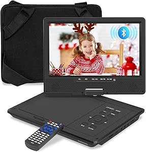 HotHat 12.5″ Portable DVD Player with Bluetooth and 10.1″ Swivel Screen Review