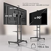 ONKRON TS1891-B Mobile TV Stand for 50-90 Inch TVs — image 3