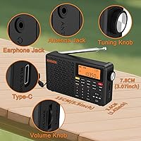 XHDATA D109WB Portable AM/FM/SW/LW Weather Radio — image 7