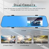 NHOPEEW 4.5 Inch Rear View Mirror Camera with 64GB TF Card — image 4