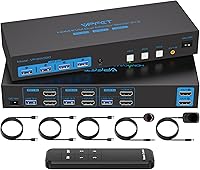 CMSTEDCD 8K HDMI KVM Switch 2 Monitors 2 Computers — image 1