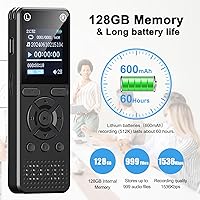 Holyask 128GB Digital Voice Recorder — image 3