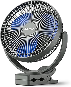 Koonie 10000mAh Rechargeable Portable Clip-on Fan Review
