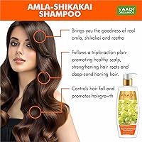 Vaadi Herbal Organic Amla Shikakai Reetha Shampoo 350mL (Pack of 3) — image 3
