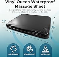 Eroticgel Black Vinyl Queen Waterproof Massage Bed Sheet — image 3