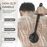 QiaKeoo Silicone Bath Brush Set (Black, 3 Pcs) — image 5