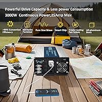 WZRELB SE3000W 3000W Pure Sine Wave Inverter 24V DC to 120V AC — image 2