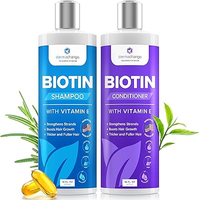 DermaChange Biotin Shampoo and Conditioner Set 16oz