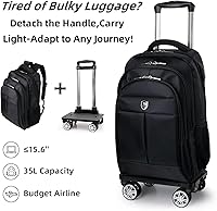 35L Multi-Scene Detachable Handle Travel Rolling Backpack — image 6