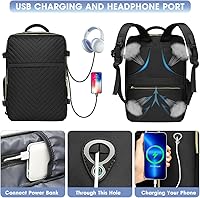 LUOCIP Large Carry On Travel Backpack 40L for 17 Inch Laptop — image 5