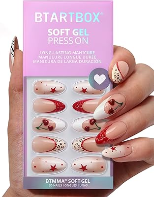 BTArtbox 3D Cherry Almond Press On Nails - Pinky Swear