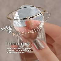 eBun Goldengleam Glass Mouthwash Dispenser with Gold Plastic Pump, 37oz — image 5