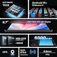 Zuleisy E8A Android 15 Tablet 8.7-inch, 16GB RAM, 128GB Storage — image 2