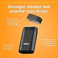 Wild Refillable Deodorant Starter Kit - Black Case with Fresh Cotton & Sea Salt, Ocean Mist & Thunderstorm Scents — image 4