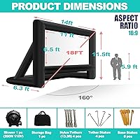 GYUEM 18ft Inflatable Outdoor Projector Movie Screen — image 5