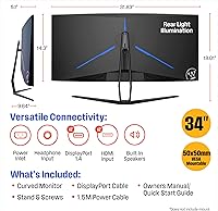 Westinghouse 34-inch Curved Ultrawide Gaming Monitor — image 9