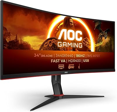 AOC CU34G2XP 34-inch Wide QHD Curved Gaming Monitor