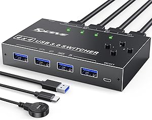 MLEEDA USB 3.0 Switch Selector 4 Port