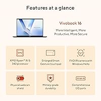 ASUS Vivobook 16 Laptop, AMD Ryzen AI 5 3400U, 16GB RAM, 512GB SSD — image 3