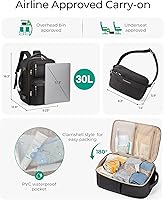 BAGSMART Womens Backpack Carry On Flight Approved 17.3″ Laptop Travel Backpack — image 3