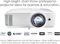 Optoma EH412ST Short Throw 1080P Projector — image 2