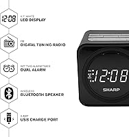 Sharp SPC729AMZ FM Clock Radio with Bluetooth Speaker — image 3