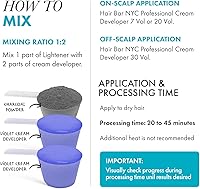 Hair Bar NYC Blond Plex 10X Lightener + 30 Volume Violet Developer Kit 50g/120ml — image 5