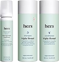 hers Triple Threat Shampoo, Conditioner and Minoxidil Set — image 1