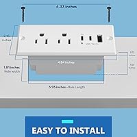 LIDER PD 36W Recessed Outlet Station with USB-A and USB-C Ports — image 7