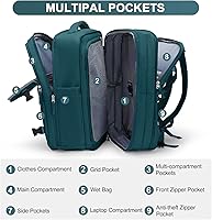 Casual Backpack Traveling Backpack A-peacock Blue — image 5