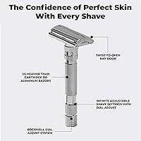 Rockwell T2 Twist-To-Open Double-Edge Safety Razor - Gunmetal Chrome — image 2
