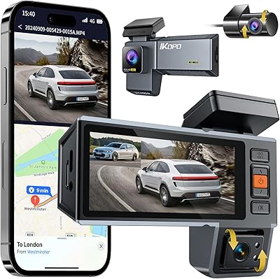 IKOPO DC-4 Triple Channel 4K Dash Cam