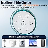 Topine Surge Protector Power Strip with 6 Outlets and 3 USB Ports — image 4