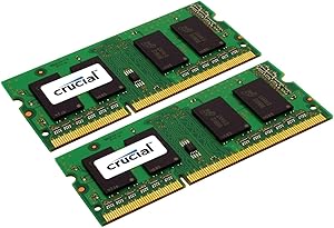 Crucial 16GB Kit (8GBx2) DDR3-1600 SODIMM