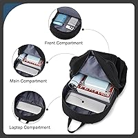 ZUBOND Unisex Black Backpack with USB Port, 15.6-Inch Laptop Compartment, 30L — image 3