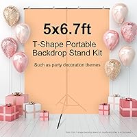 LINCO Lincostore Zenith Portable T-Shape Background Backdrop Stand Kit 5x6.7ft — image 2