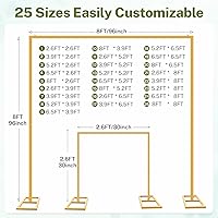 YIJXPOIN 8FT Gold Wedding Arch Backdrop Stand — image 3