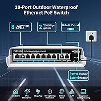NICGIGA 10-Port Outdoor PoE Switch — image 2
