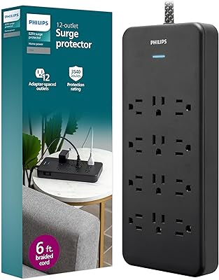 Philips 12-Outlet Surge Protector Power Strip