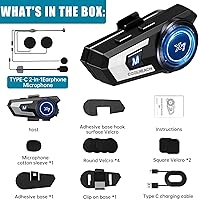 Khptop X7 Motorcycle Helmet Bluetooth Headset — image 8