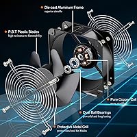 GDSTIME AXIAL Fan 20060, 200mm x 200mm x 60mm, 120V AC — image 4