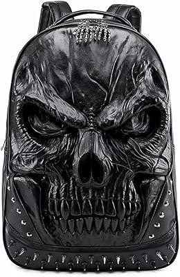XUANNIAO 3D Skull PU Leather Backpack