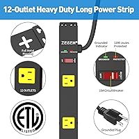 ZESEN 12 Outlet Surge Protector Power Strip — image 6