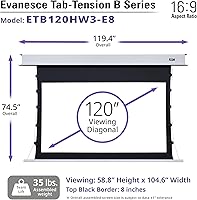 Elite Screens Evanesce Tab-Tension B 120-inch 16:9 Electric Projector Screen — image 3