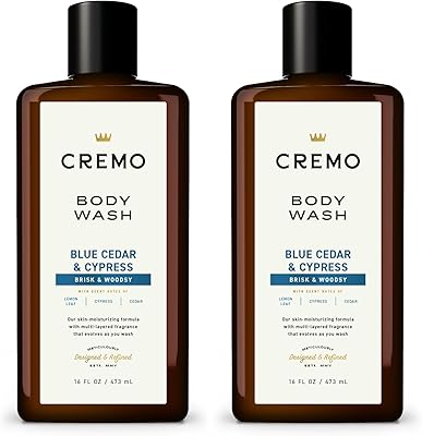 Cremo Blue Cedar & Cypress Body Wash 16oz (2-Pack)