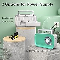 Yewrich Portable AM/FM Radio with Bluetooth — image 3