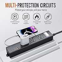 CALIONLTD USB Outdoor Power Strip with 3 Outlets and 3 USB Ports — image 6